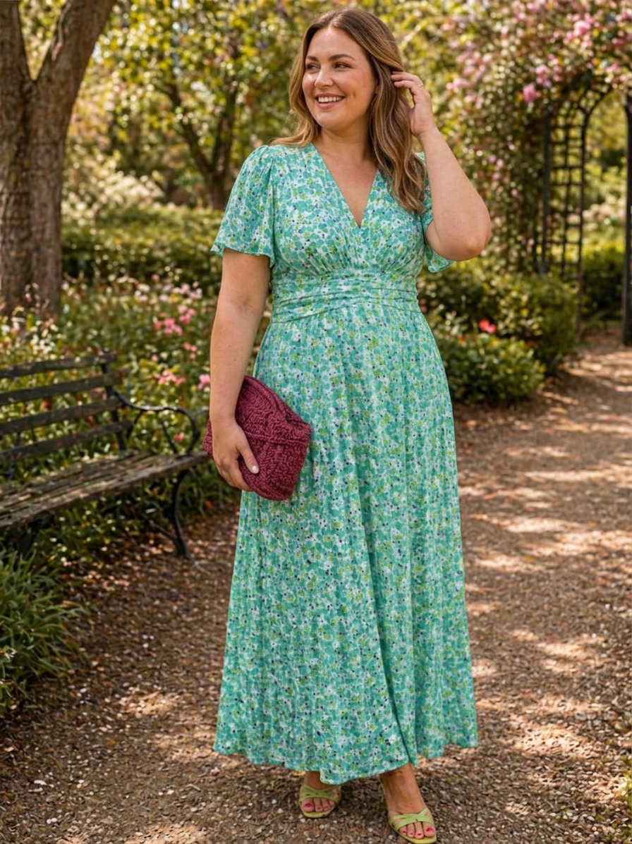 Lareina | Floral Dresses - Plus size model