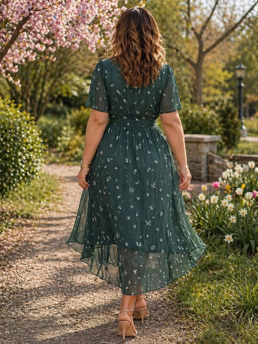 Koraline | Floral Dresses - Plus size model