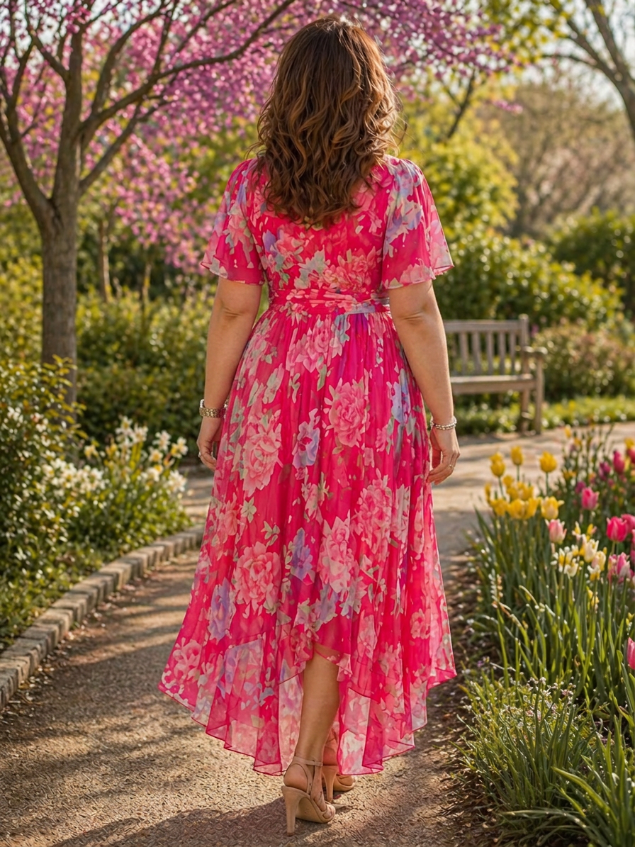 Jessenia | Floral Dresses - Plus size model