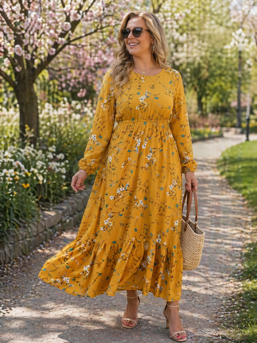 Bambi | Floral Dresses - Plus size model
