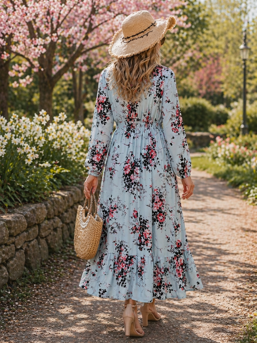 Aminta | Floral Dresses - Plus size model