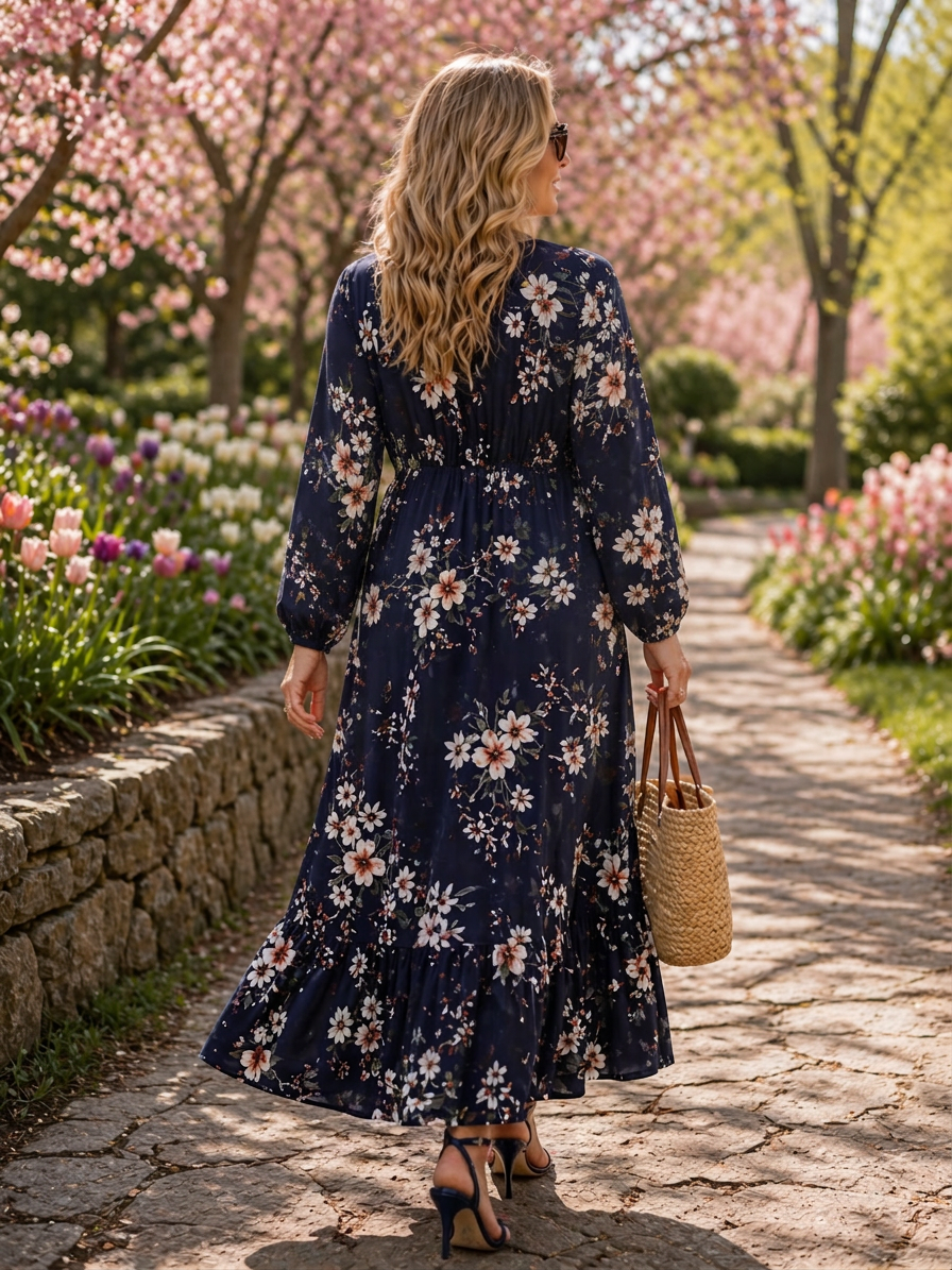 Aubrina | Floral Dresses - Plus size model
