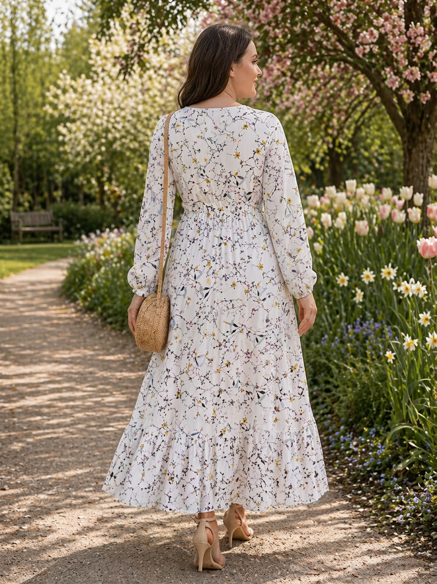 Averill | Floral Dresses - Plus size model