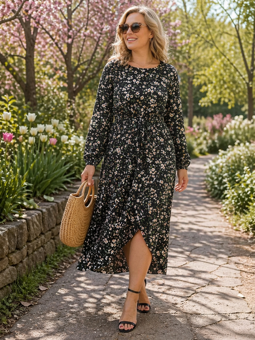 Baldina | Floral Dresses - Plus size model