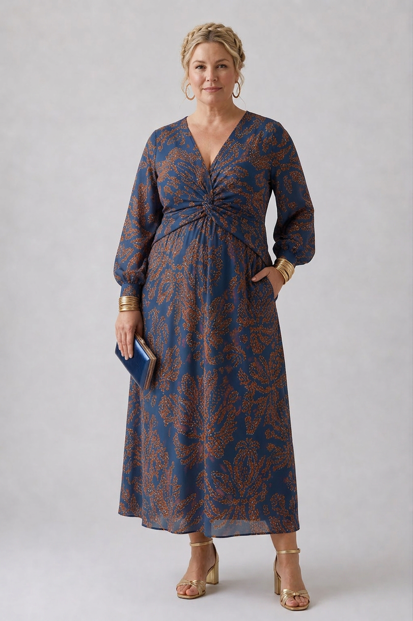 Stella & Grace™ | Floral print Dress - Plus size model