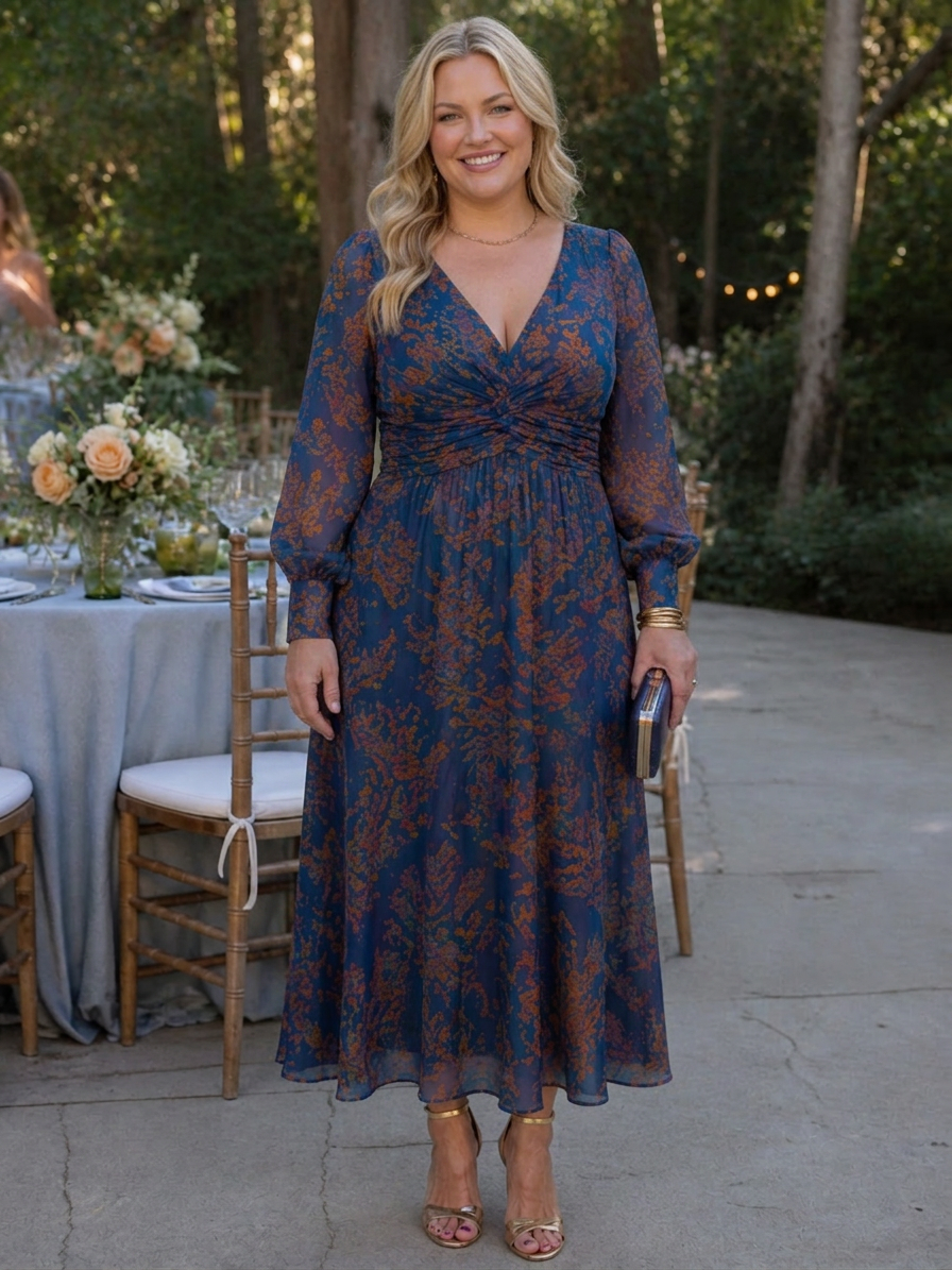 Stella & Grace™ | Floral print Dress - Plus size model