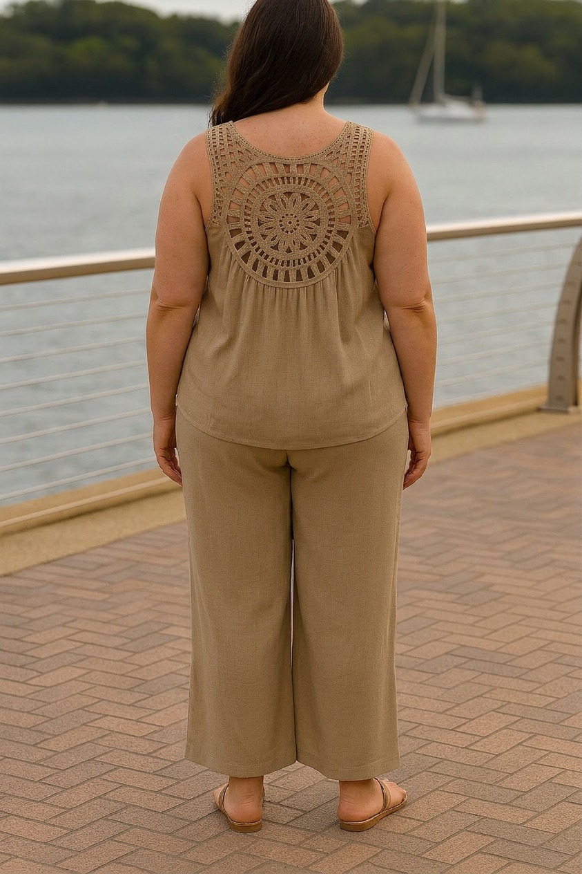 Rivelle | Bayview Sleeveless Two-Piece Set - Plus size model