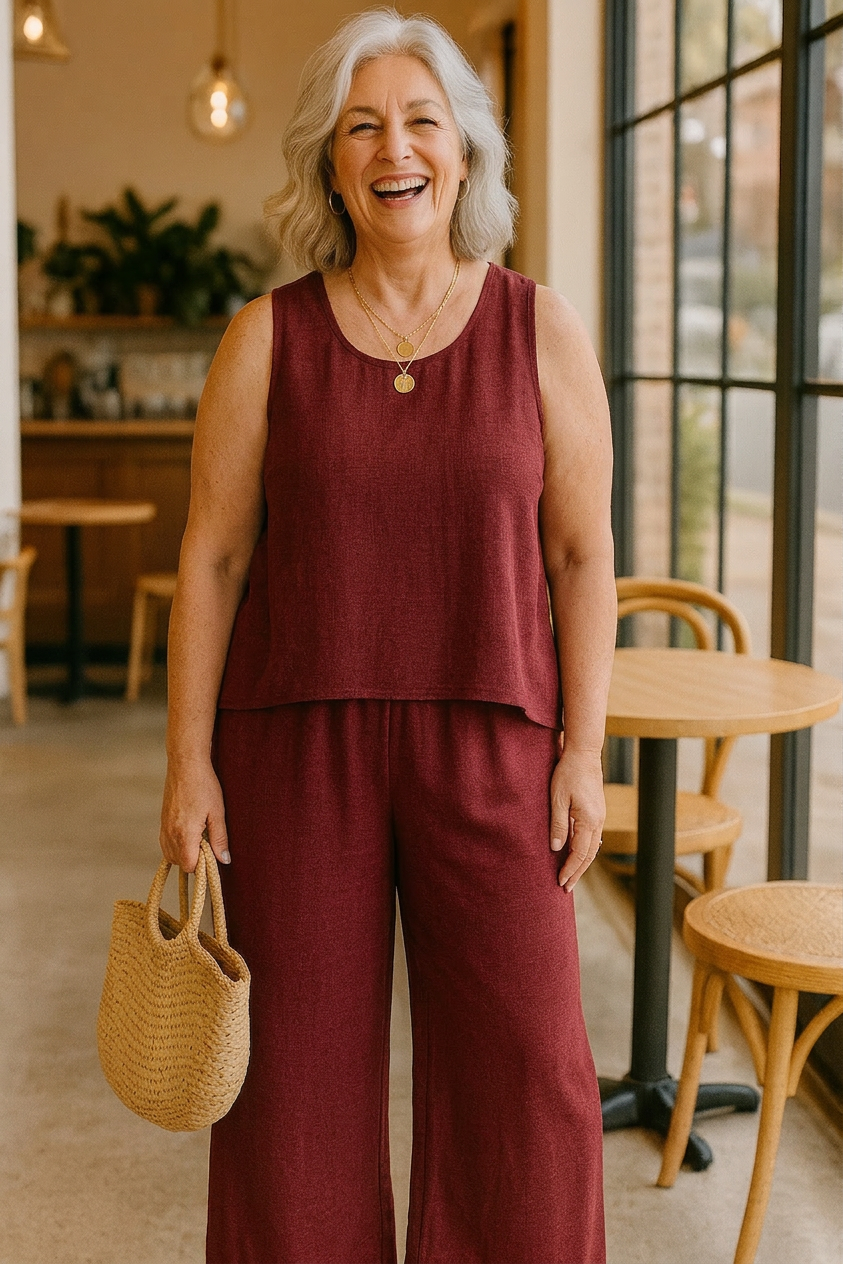 Rivelle | Bayview Sleeveless Two-Piece Set - Plus size model