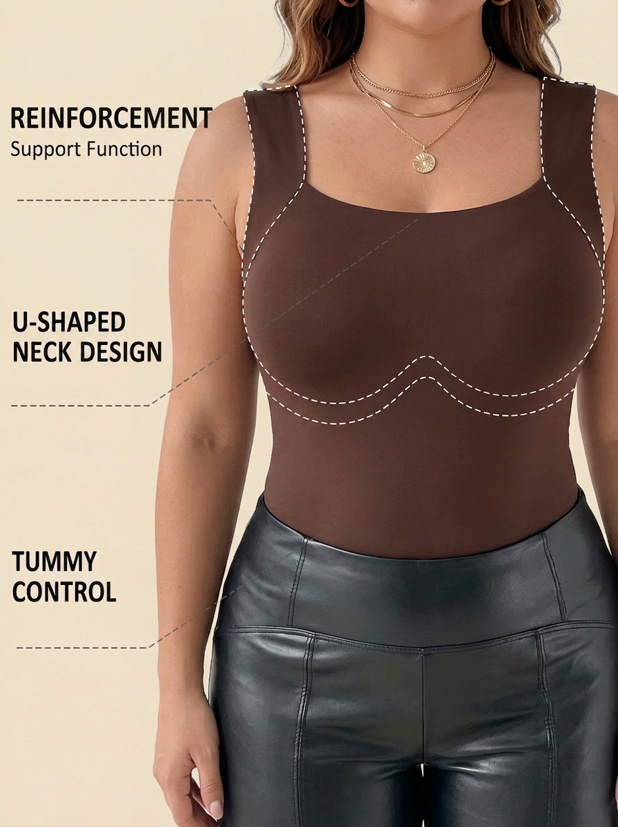 Shaper Tank Top - Integrated Bra - Plus size model