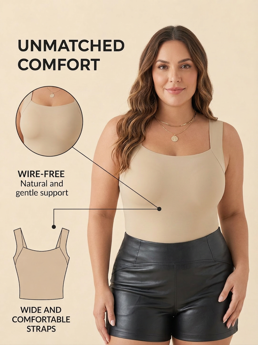 Shaper Tank Top - Integrated Bra - Plus size model