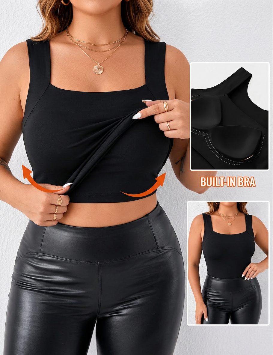 Shaper Tank Top - Integrated Bra - Plus size model