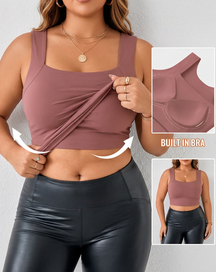 Shaper Tank Top - Integrated Bra - Plus size model