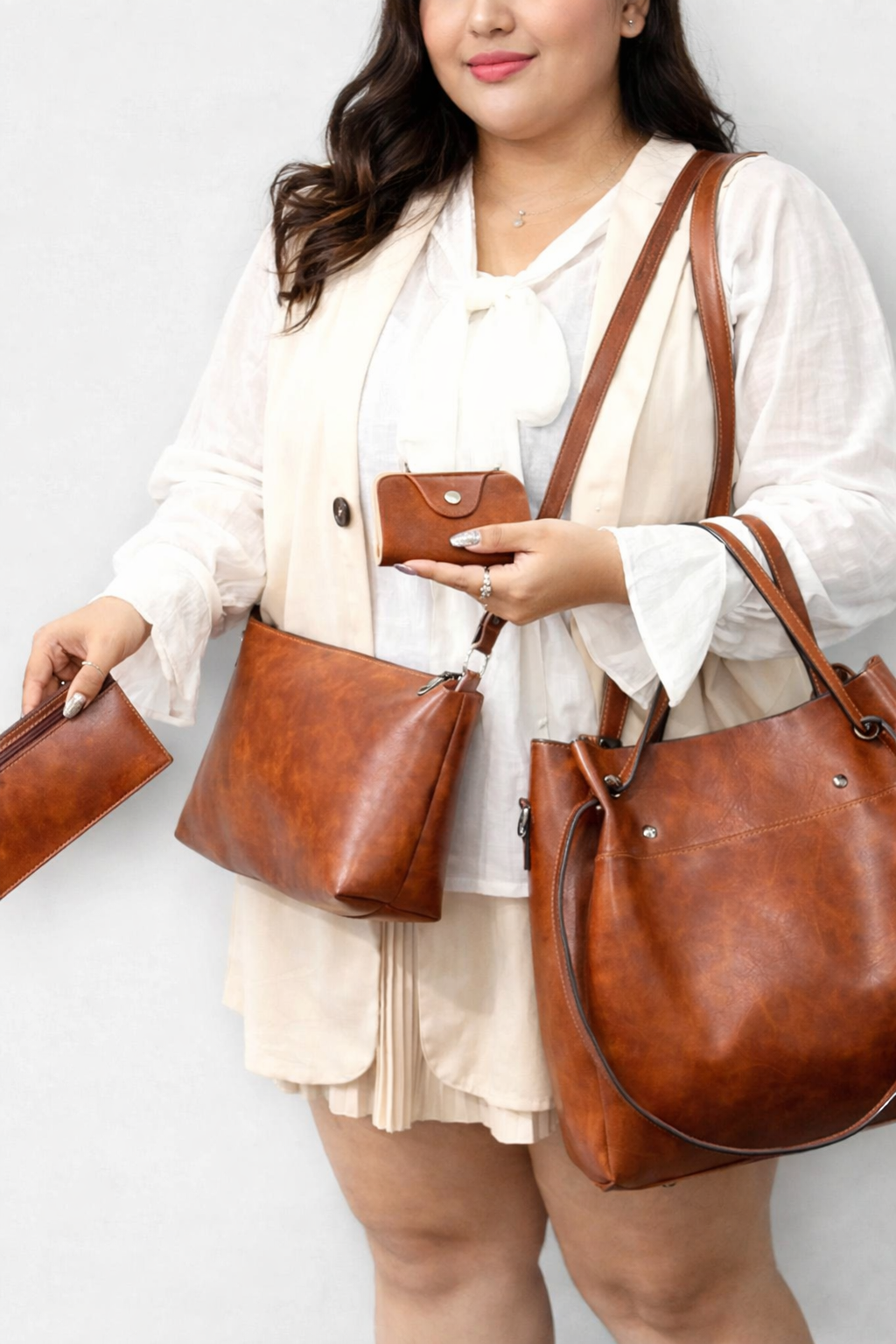 Leah - 4-Piece Vintage Bag Set