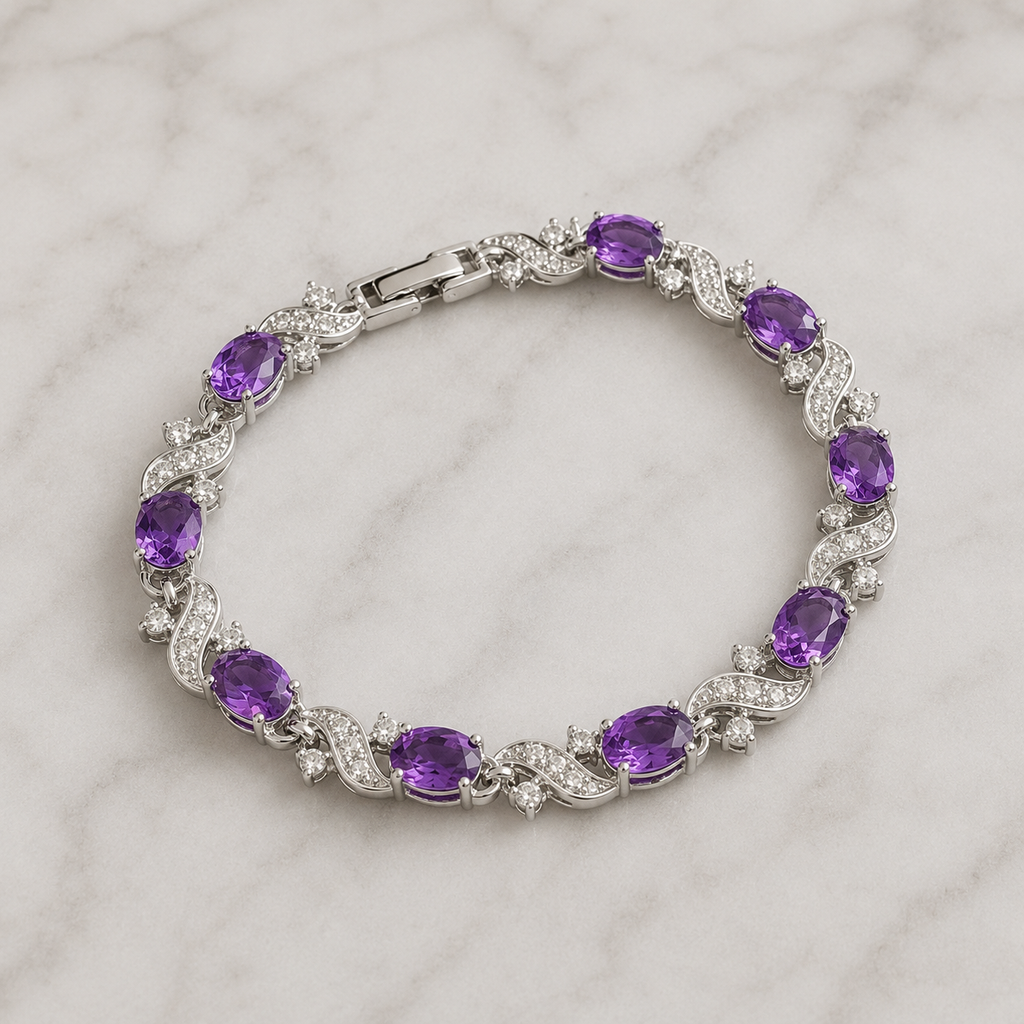 Amber Bracelet | White Gold