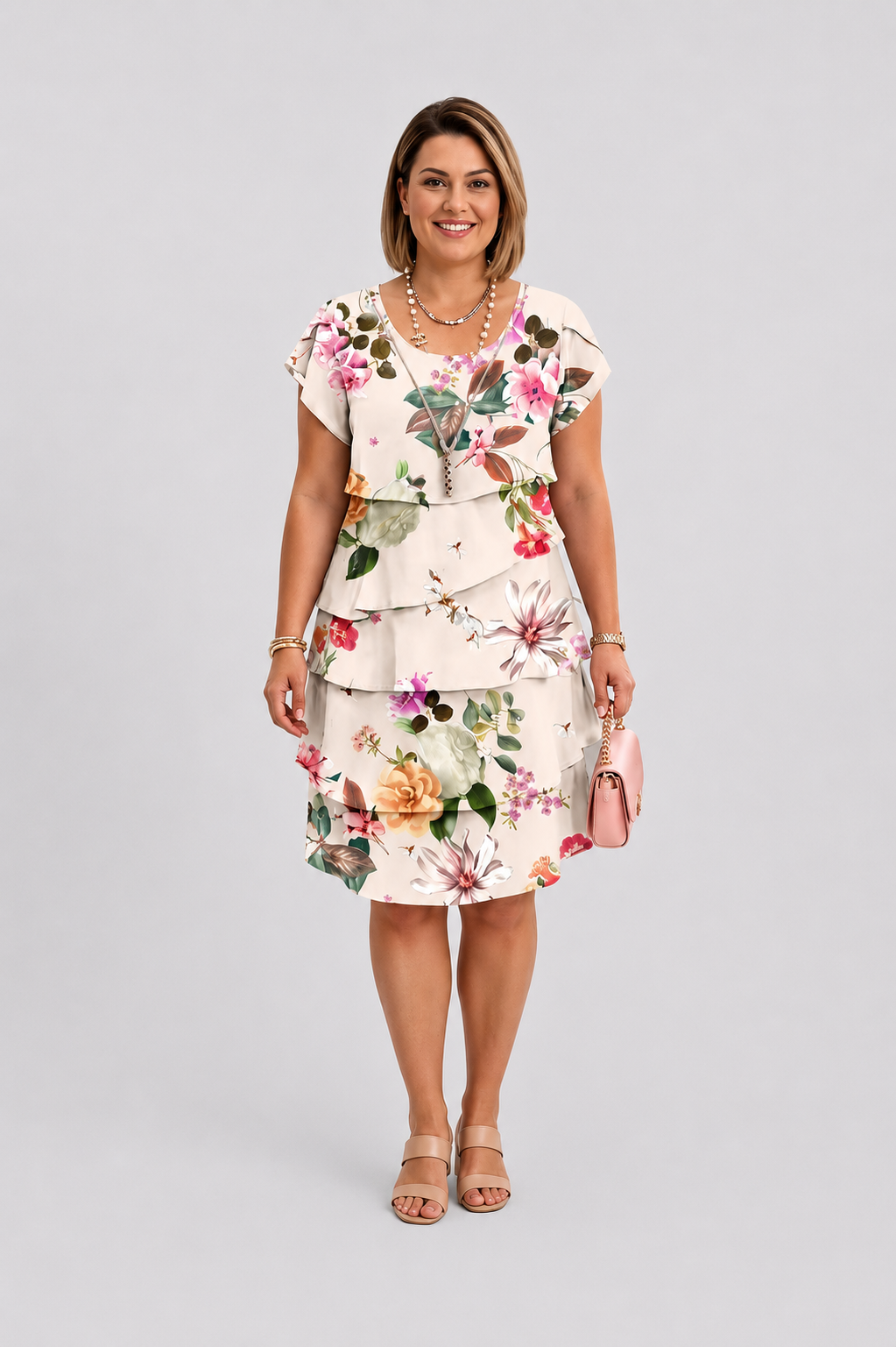Helena | Elegant Comfort Ruffle Dress