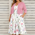 Eleanor - Vest Dress Two-piece Set - Plus size model