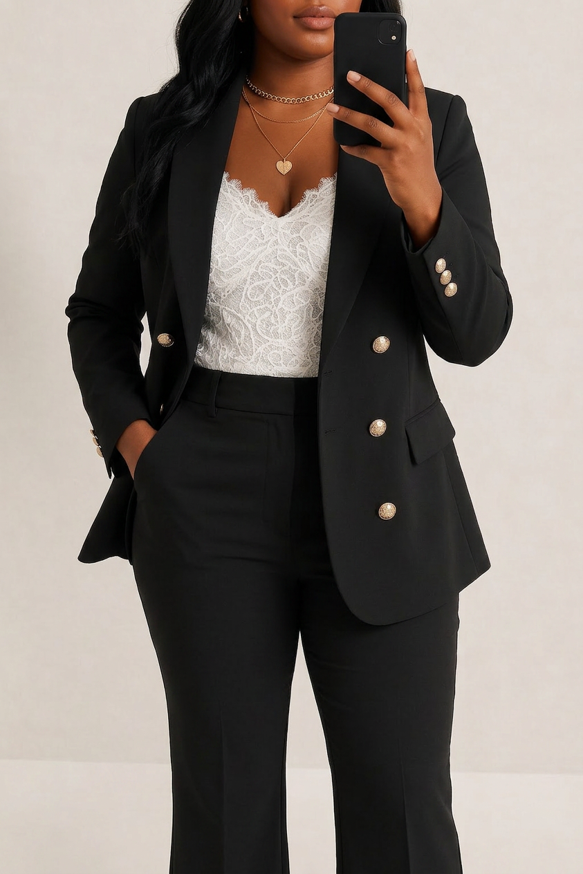 Bella - Timeless Tailored Set - Plus size model