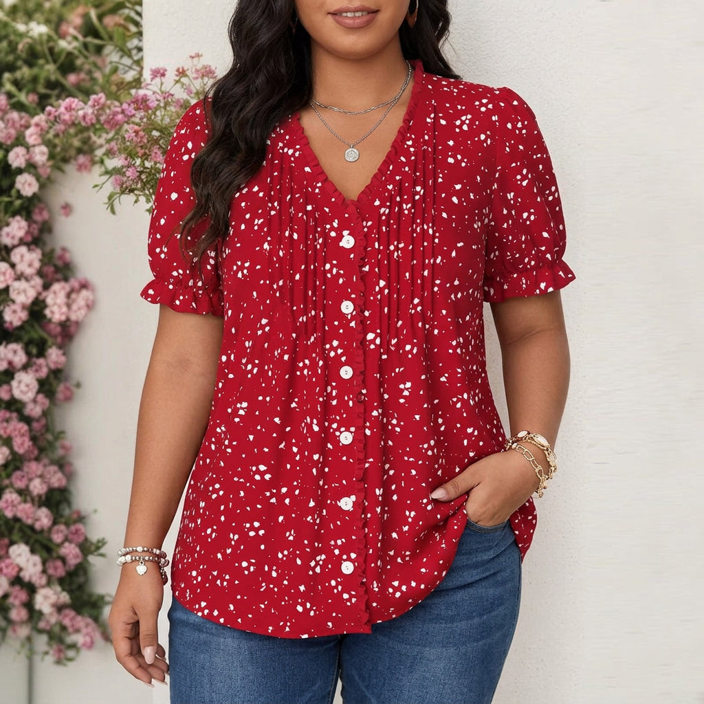 Madison | Vintage Casual Blouse - Plus size model