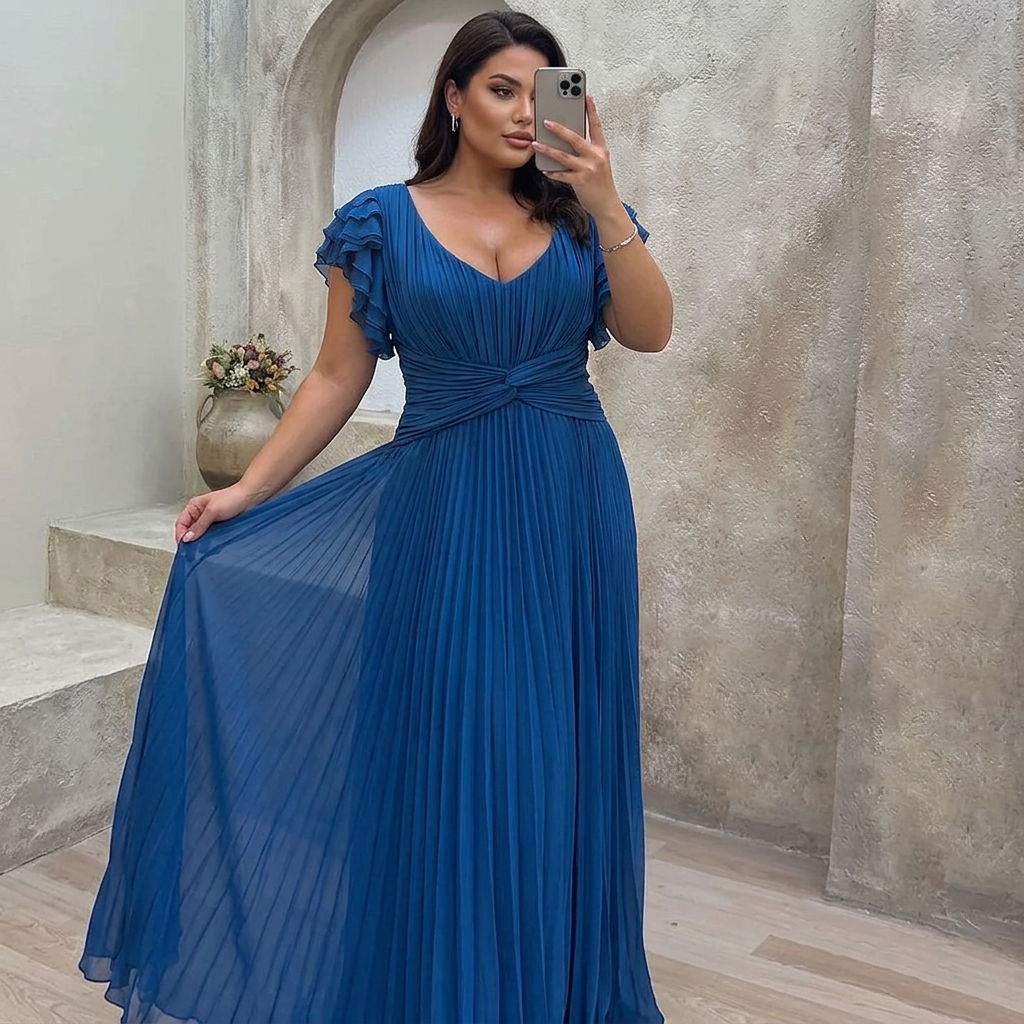 Liese - Evening Maxi Dress - Plus size model