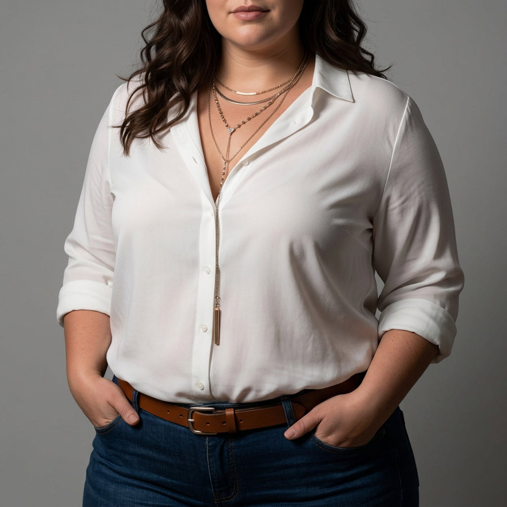 Natalie | Elegant Blouse - Plus size model