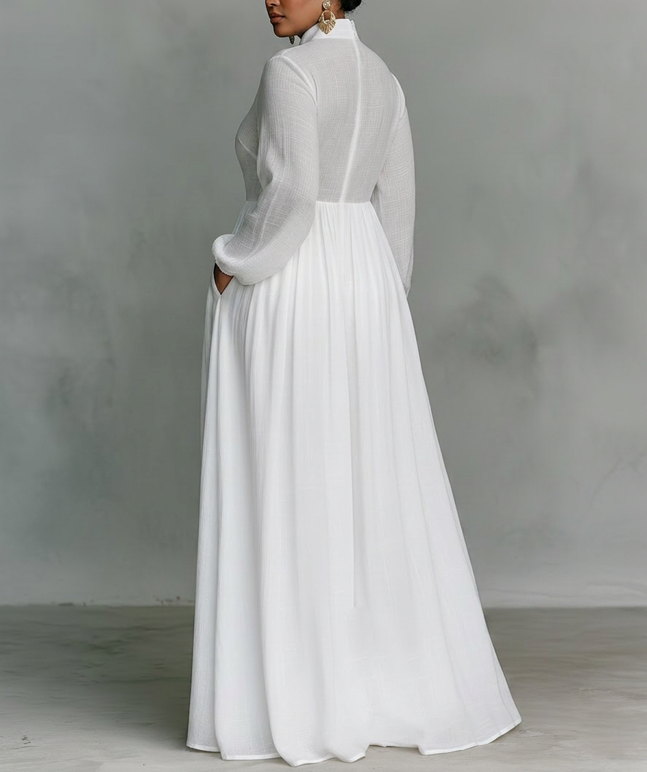 Élisa™ — Refined Minimalist Maxi Dress - Plus size model
