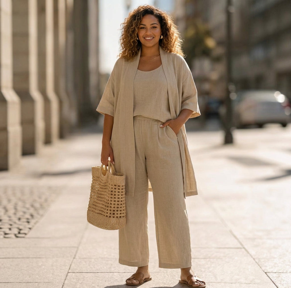 Abigail | Elegant Three-Piece Set - Plus size model