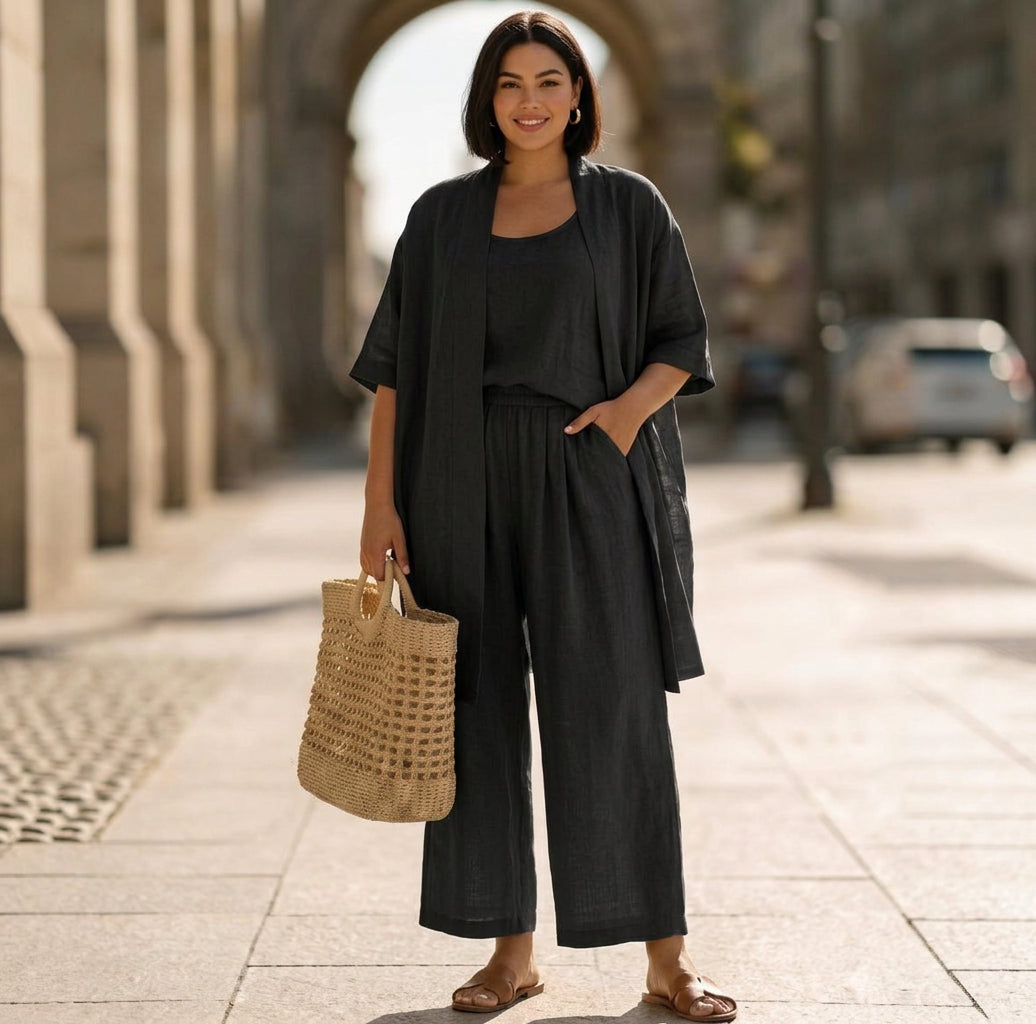Abigail | Elegant Three-Piece Set - Plus size model