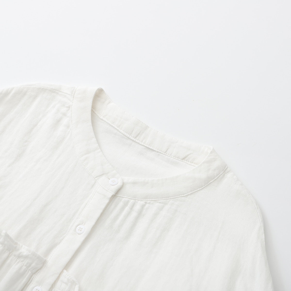 Parker - Pure Cotton Ruffle Shirt Top