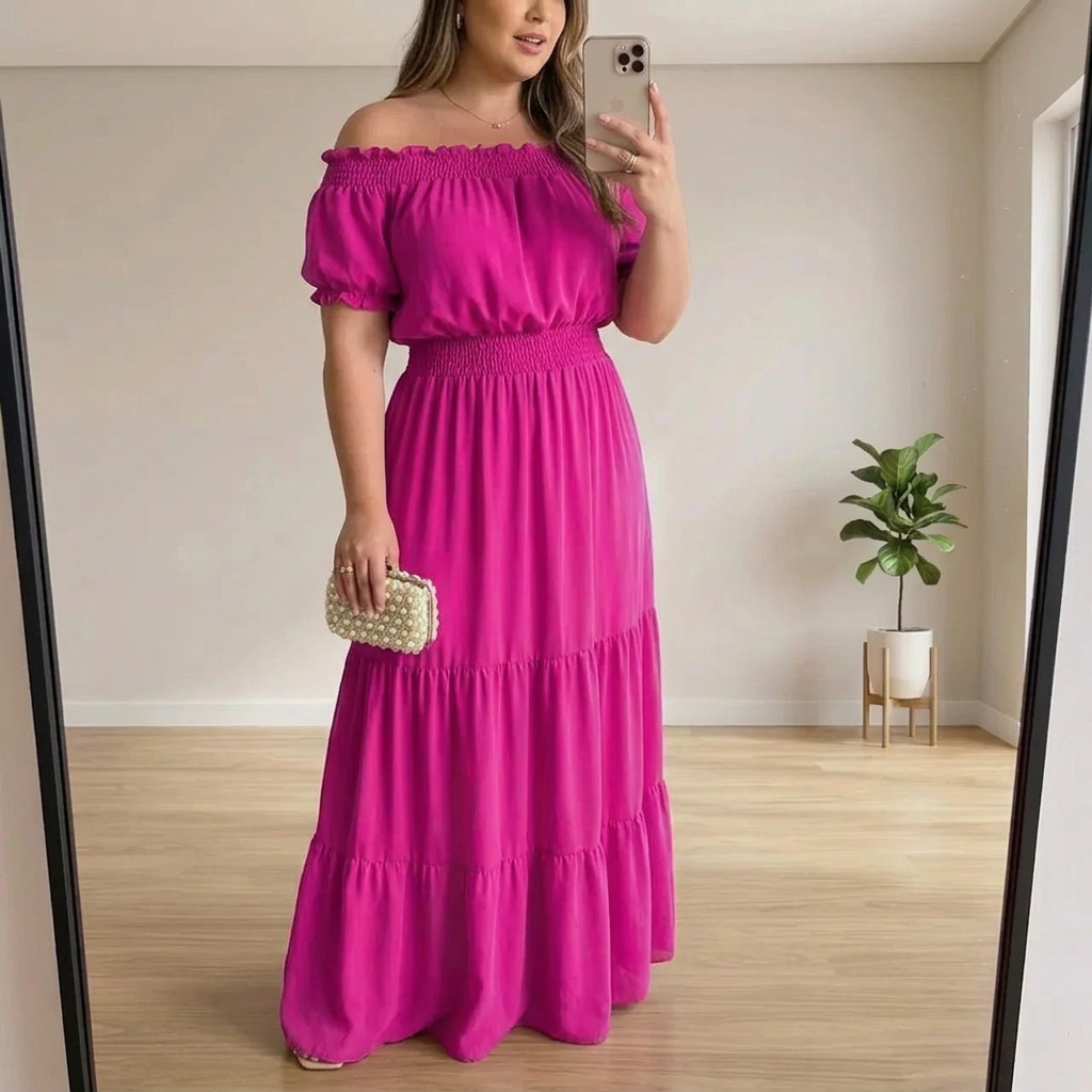 Giulia - Elegant Summer Maxi Dress - Plus size model