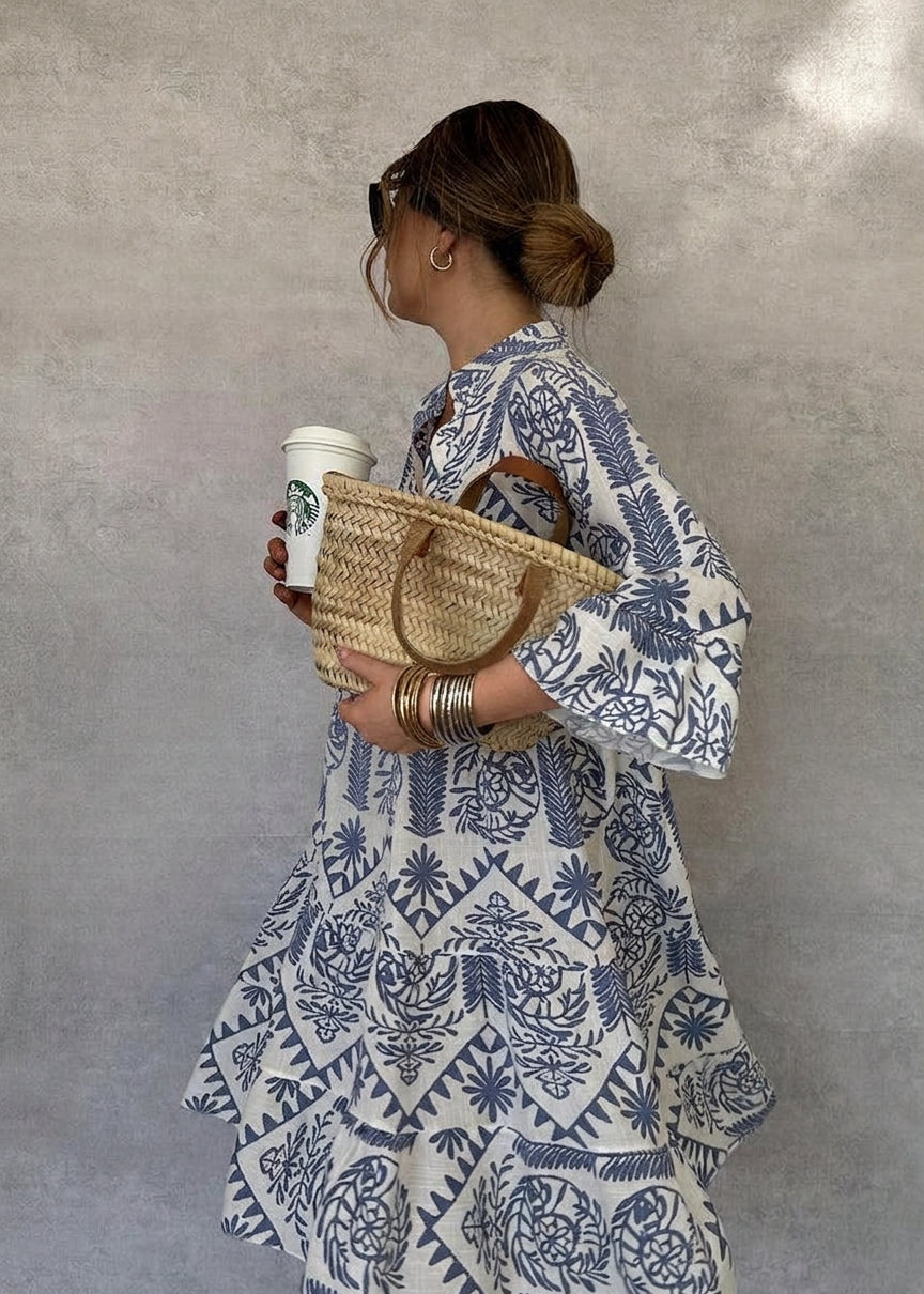 Fiorelia - Relaxed Boho Tunic Dress - Plus size model