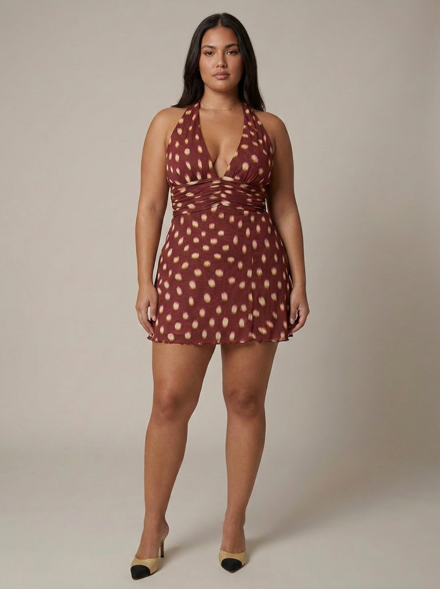 Lyra Mini Dress - Plus size model