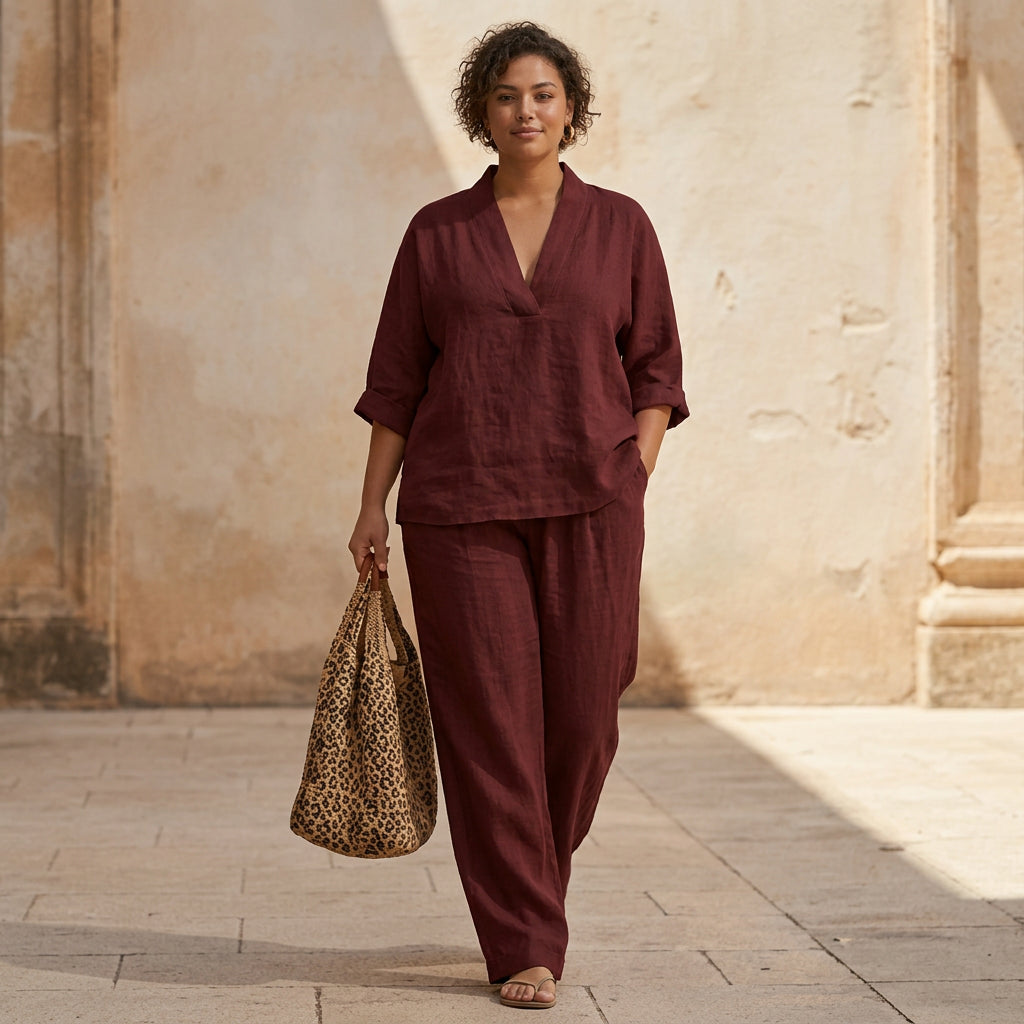 Dolores | Women's Two-Piece Set - Plus size model