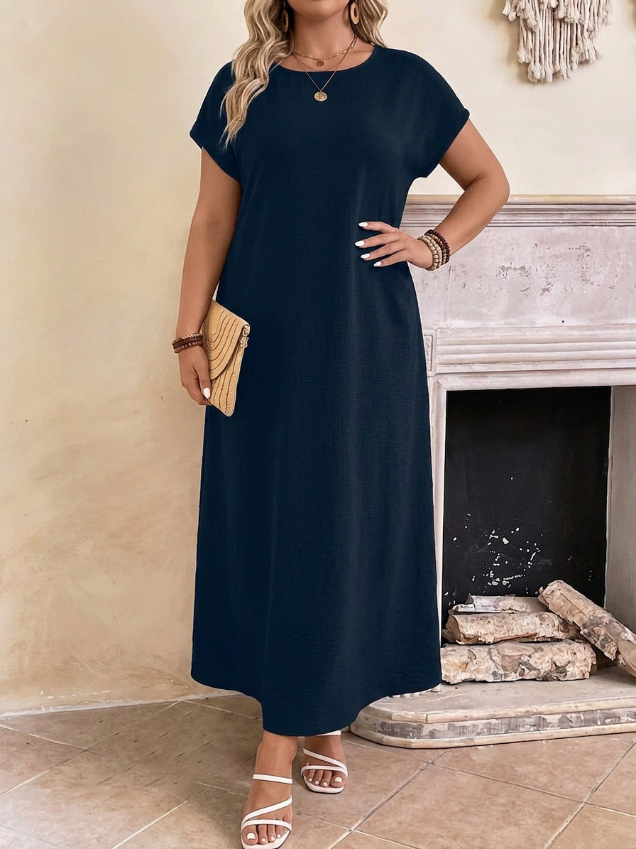 Margaux™ — Elegant and Minimalist Long Dress - Plus size model
