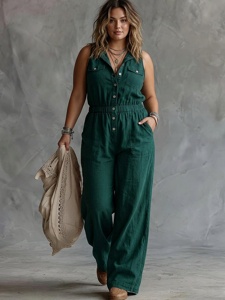 Isabella - Elegant Jumpsuit - Plus size model