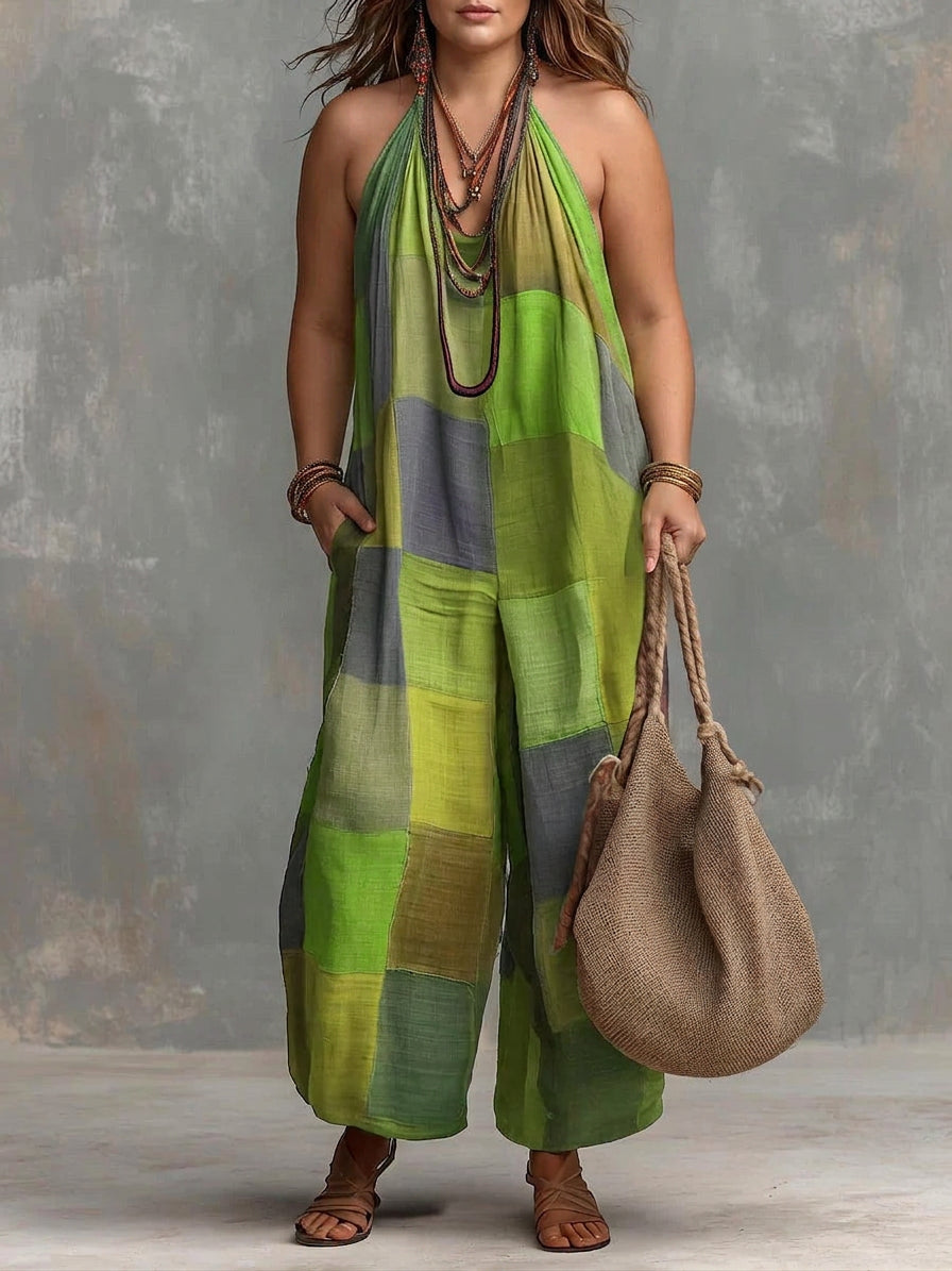 Bohemian Patchwork Jumpsuit™ – Freshness and freedom with an artistic and unique style. - Plus size model