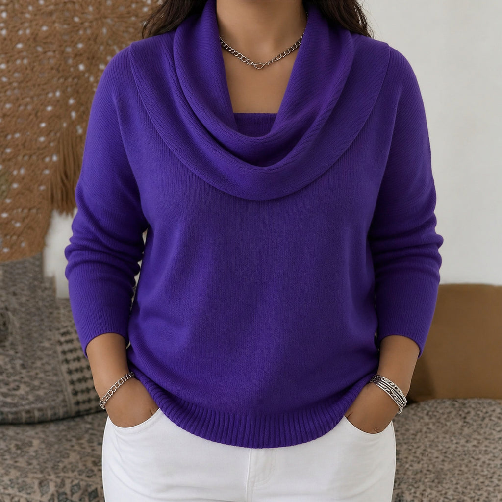 Juliette | Cowl Neck Sweater - Plus size model