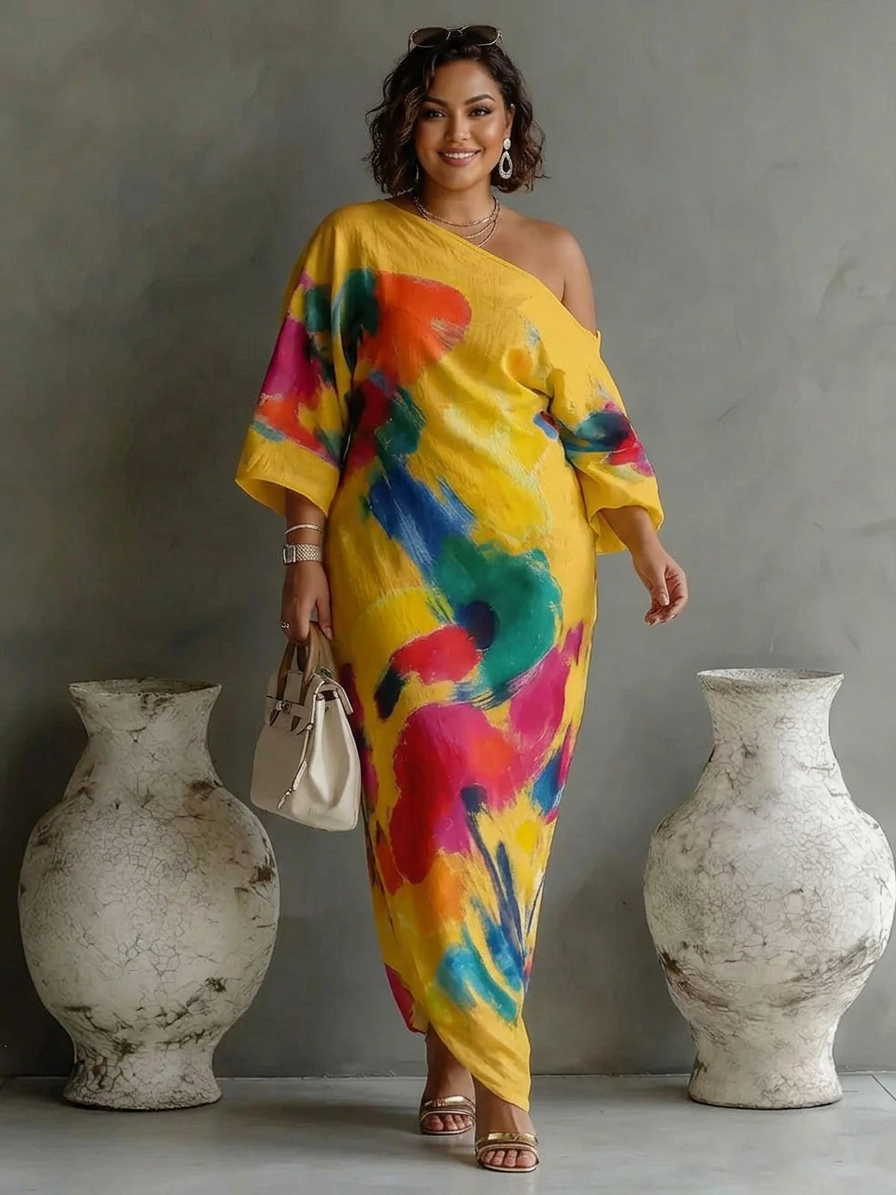 Danella | Maxi Dress - Plus size model
