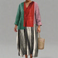 HARPER | ELEGANT GEOMETRIC DRESS - Plus size model