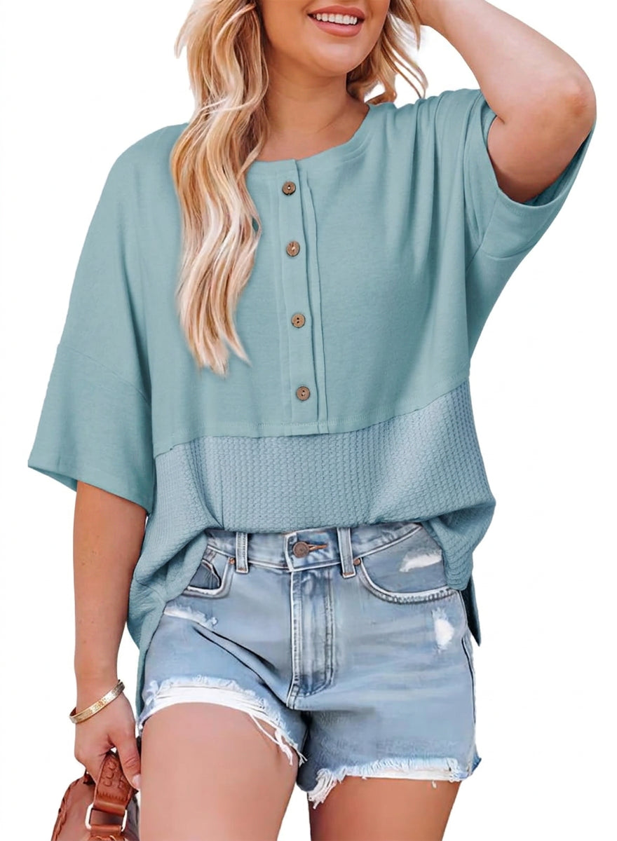 Zahara | Casual Button Shirt - Plus size model