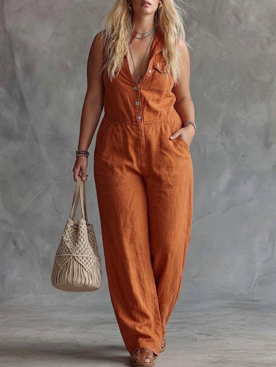 Isabella - Elegant Jumpsuit - Plus size model