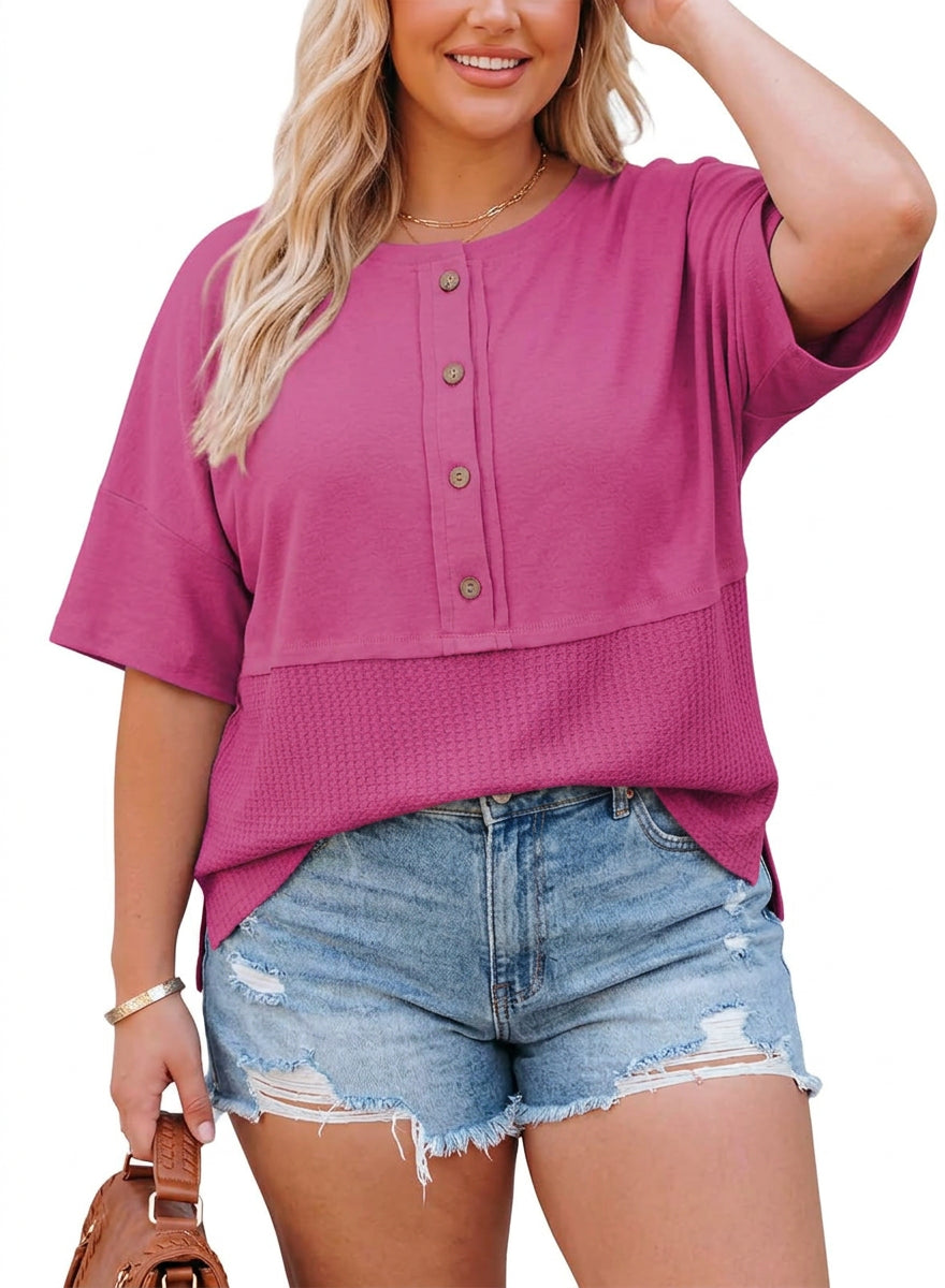 Zahara | Casual Button Shirt - Plus size model