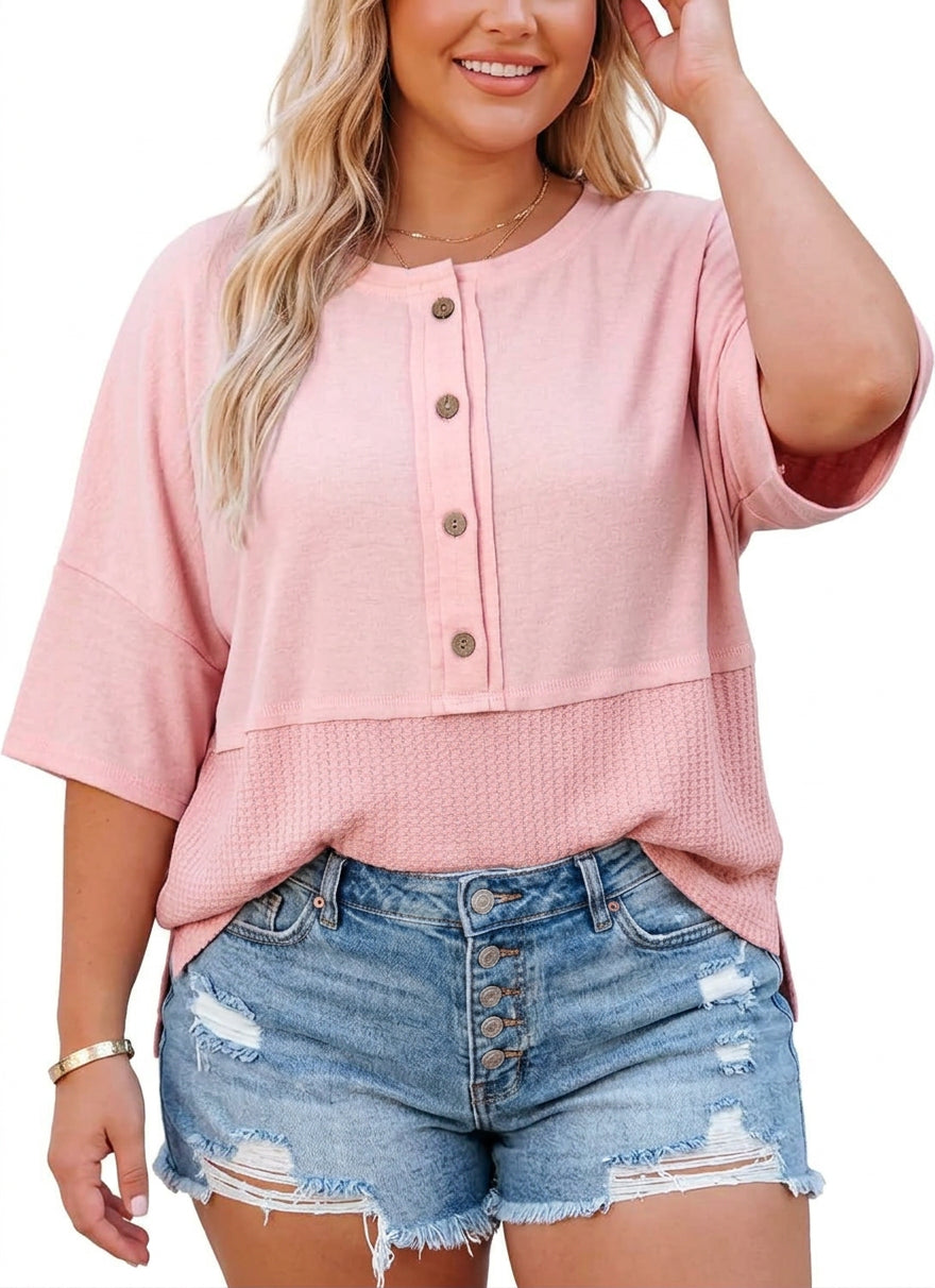 Zahara | Casual Button Shirt - Plus size model