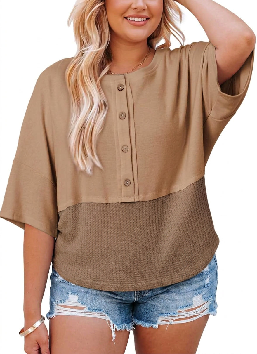 Zahara | Casual Button Shirt - Plus size model