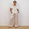 Alexis - Loose Shirt & Wide-Leg Trousers Set - Plus size model