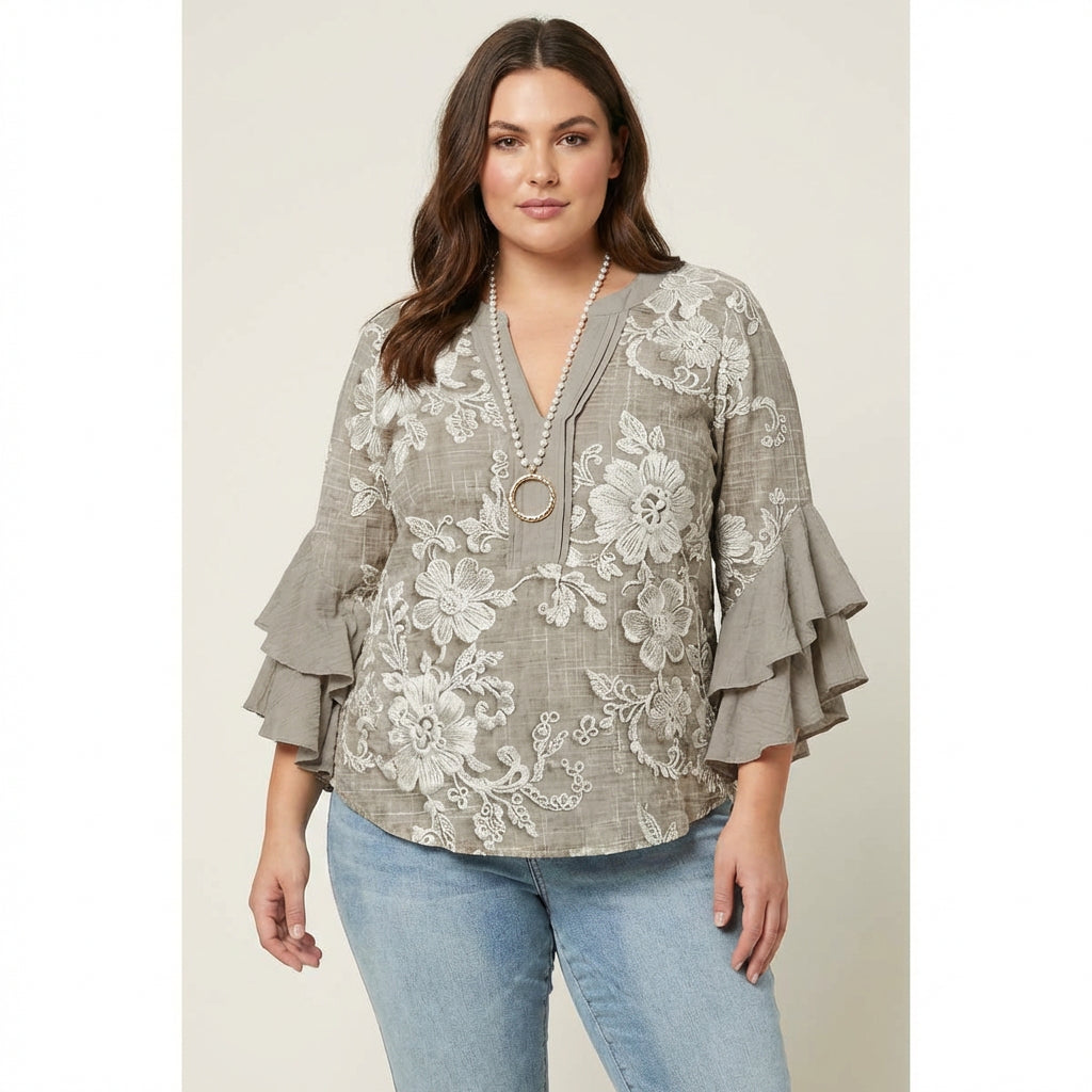 Kay | Lightweight Day Blouse - Plus size model
