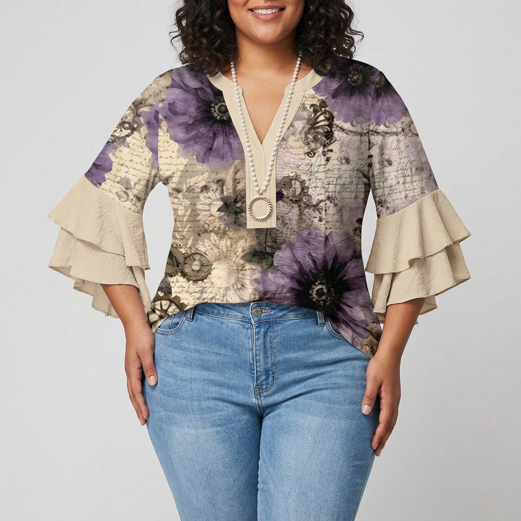Saryphiah | Comfortable Blouse - Plus size model