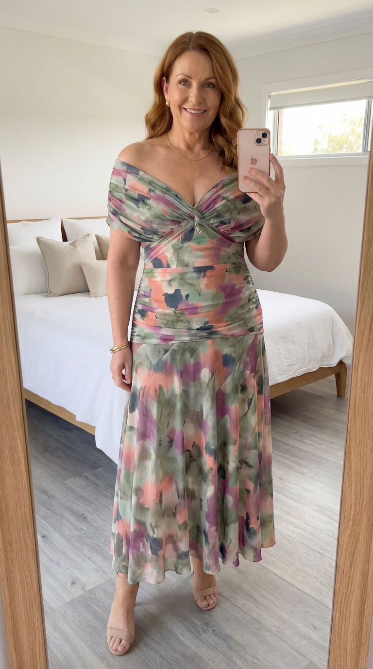 Elena | Maxi Floral Dress - Plus size model