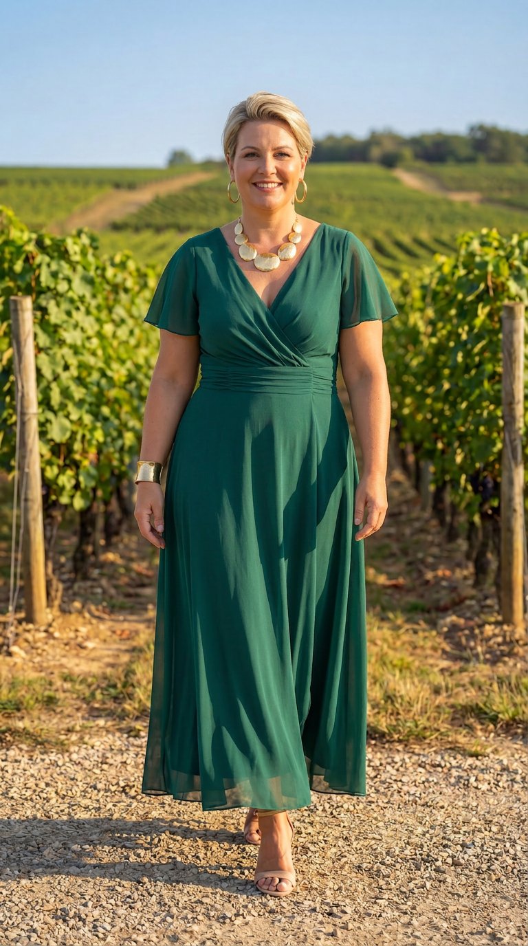 Elena | Maxi Floral Dress - Plus size model