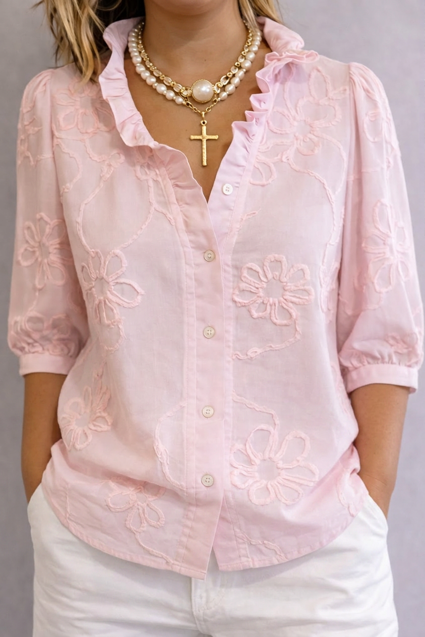 Oceane | Floral Blouse - Plus size model