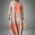 JORDYN | ELEGANT GEOMETRIC DRESS - Plus size model